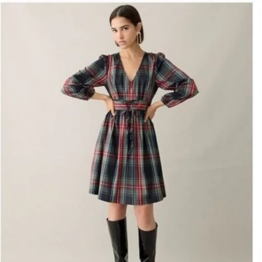 JCrew holiday plaid dress
